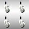 Service Caster 3 Inch 316SS Gray Polyurethane Swivel 1 Inch Expanding Stem Caster Set SCC SCC-SS316EX20S314-PPUB-1-4 - alternate 1